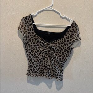 Vibe Leopard Print Crop Top